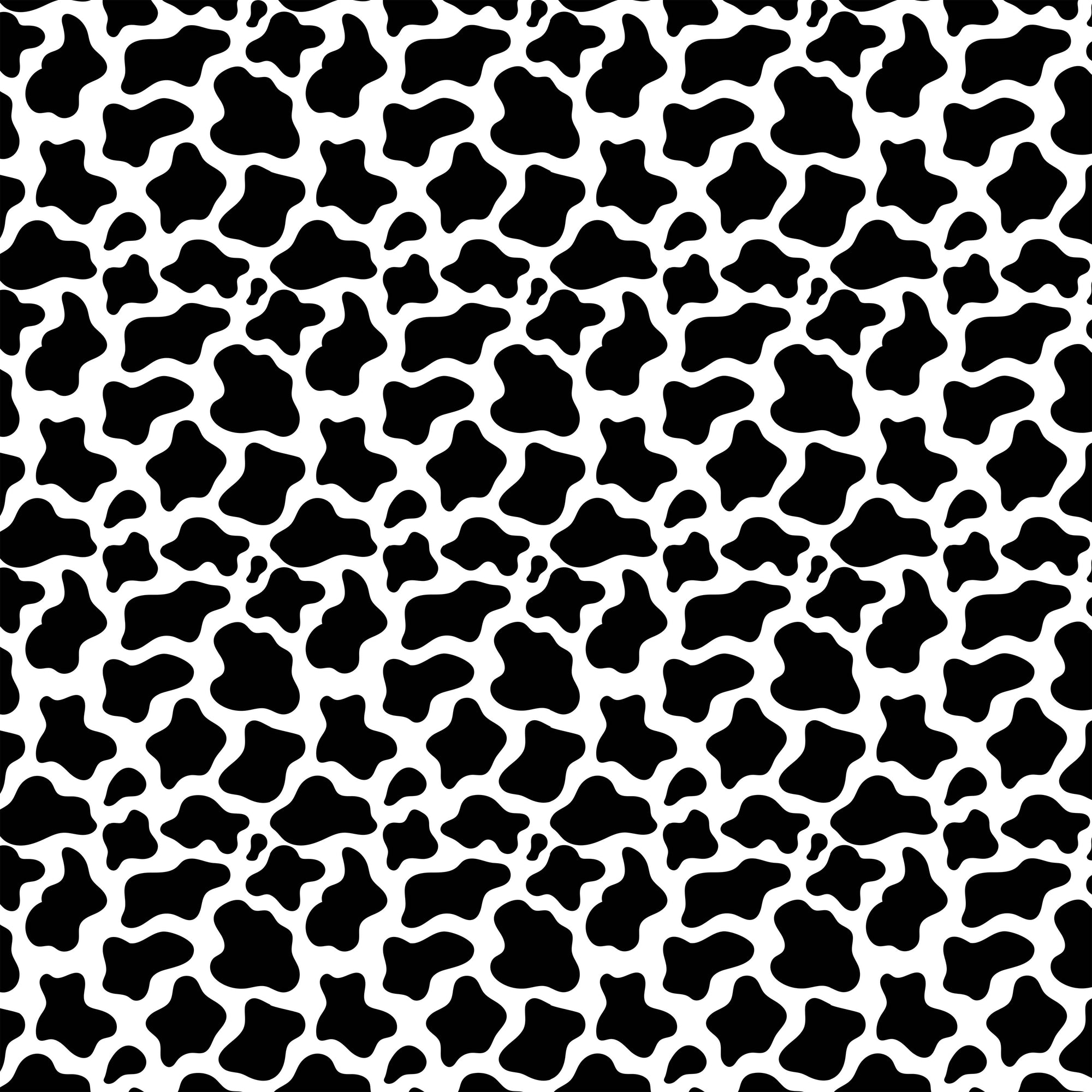 Cow Print Black Vinyl