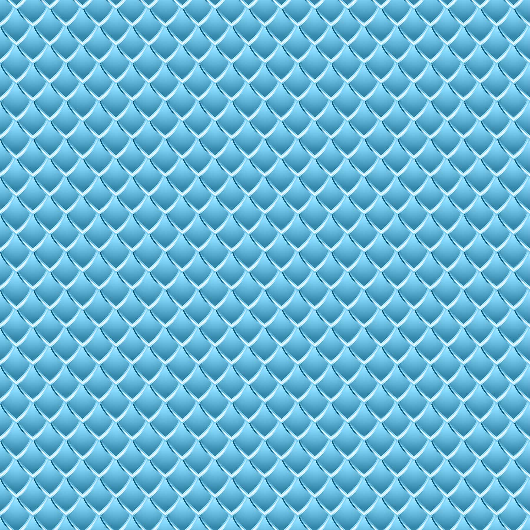 Dragon Scales Printed Vinyl - Aqua