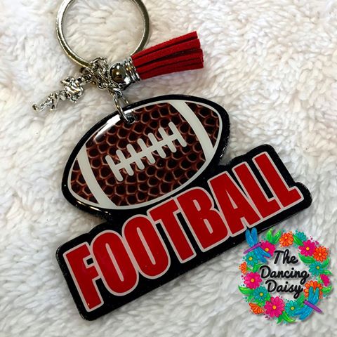 Sports Football Jersey Acrylic Key Chain Blank – Moxie Vinyls