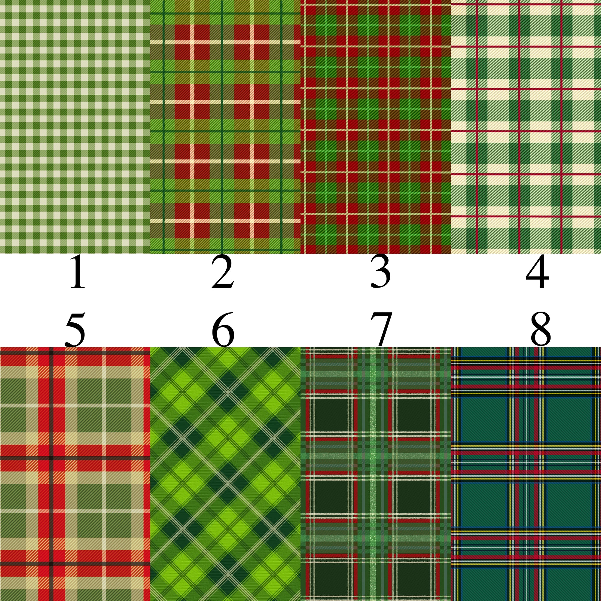 Green Christmas Patterns Vinyl