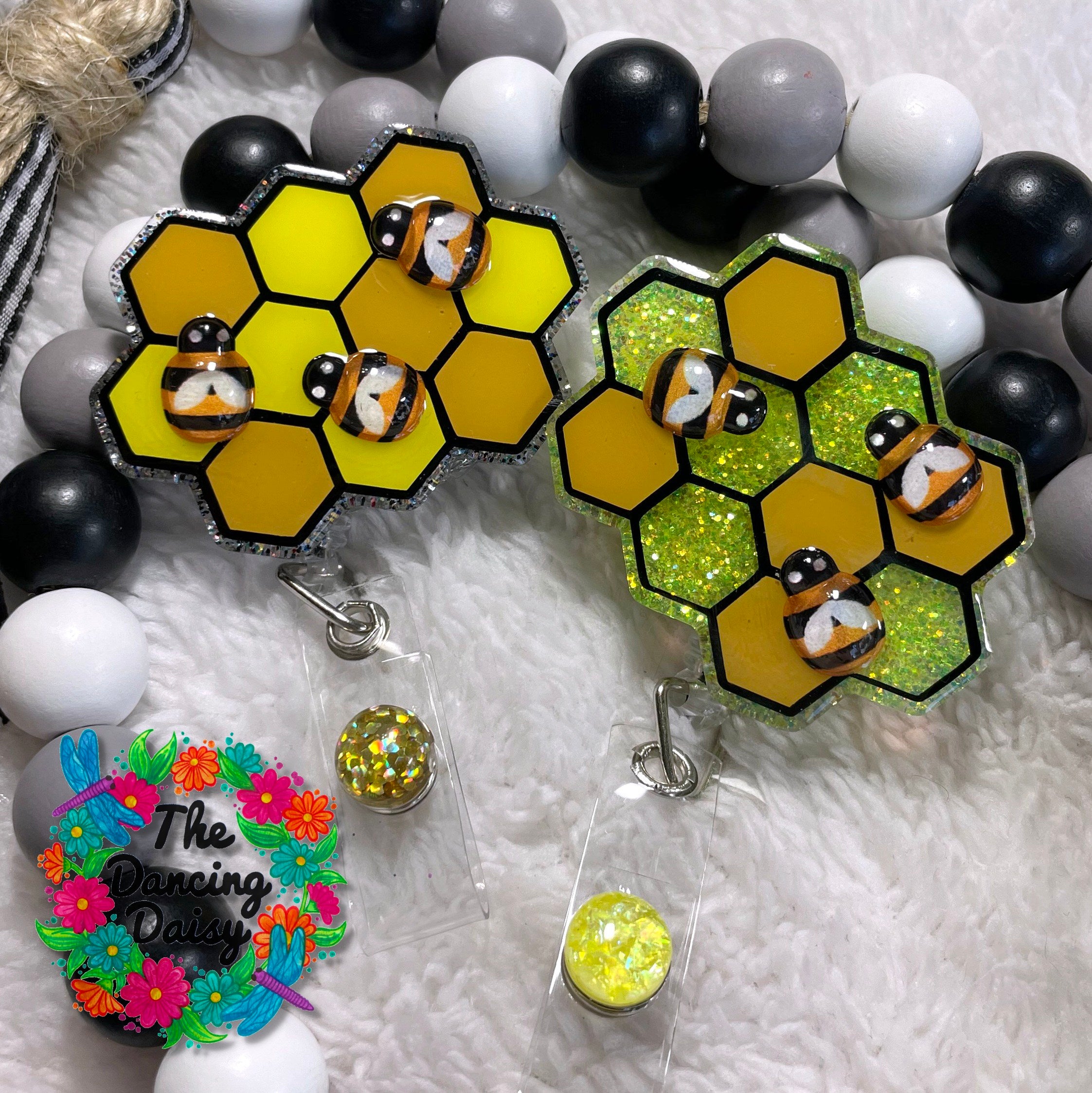  MATIHAY Bee Acrylic Window Hangings, Honeycomb Bumble