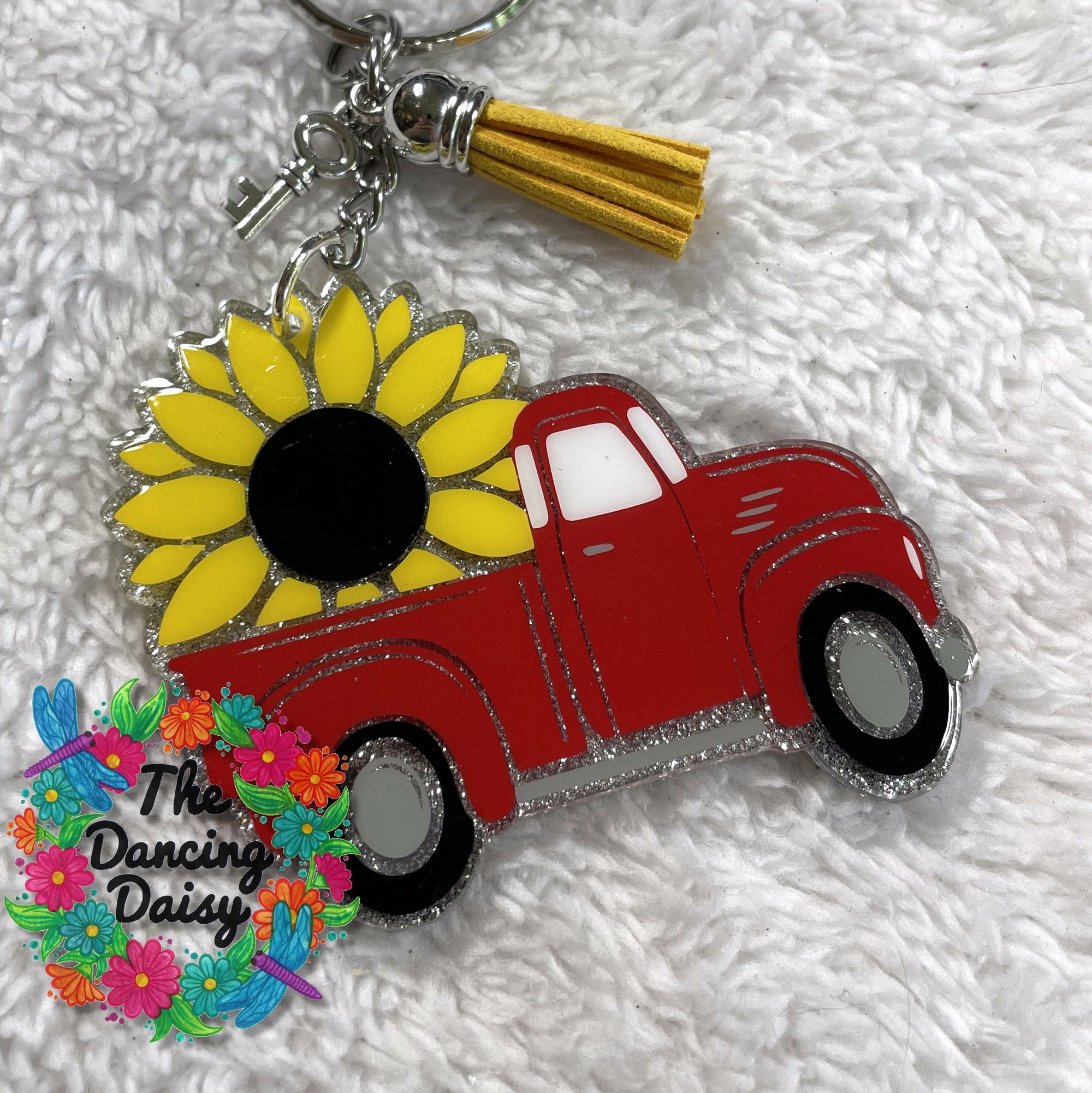 Sunflower Vintage Truck Acrylic Blank
