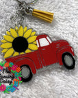 Sunflower Vintage Truck Acrylic Blank
