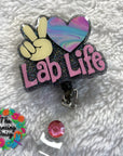 Peace Love Lab Life Badge Reel Blank