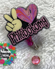 Peace Love Phlebotomy Badge Reel Blank