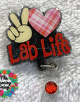 Peace Love Lab Life Badge Reel Blank