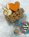 Peace Love Pumpkin Spice Badge Reel Blank