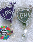Nurse Heart Monogram Acrylic Blank