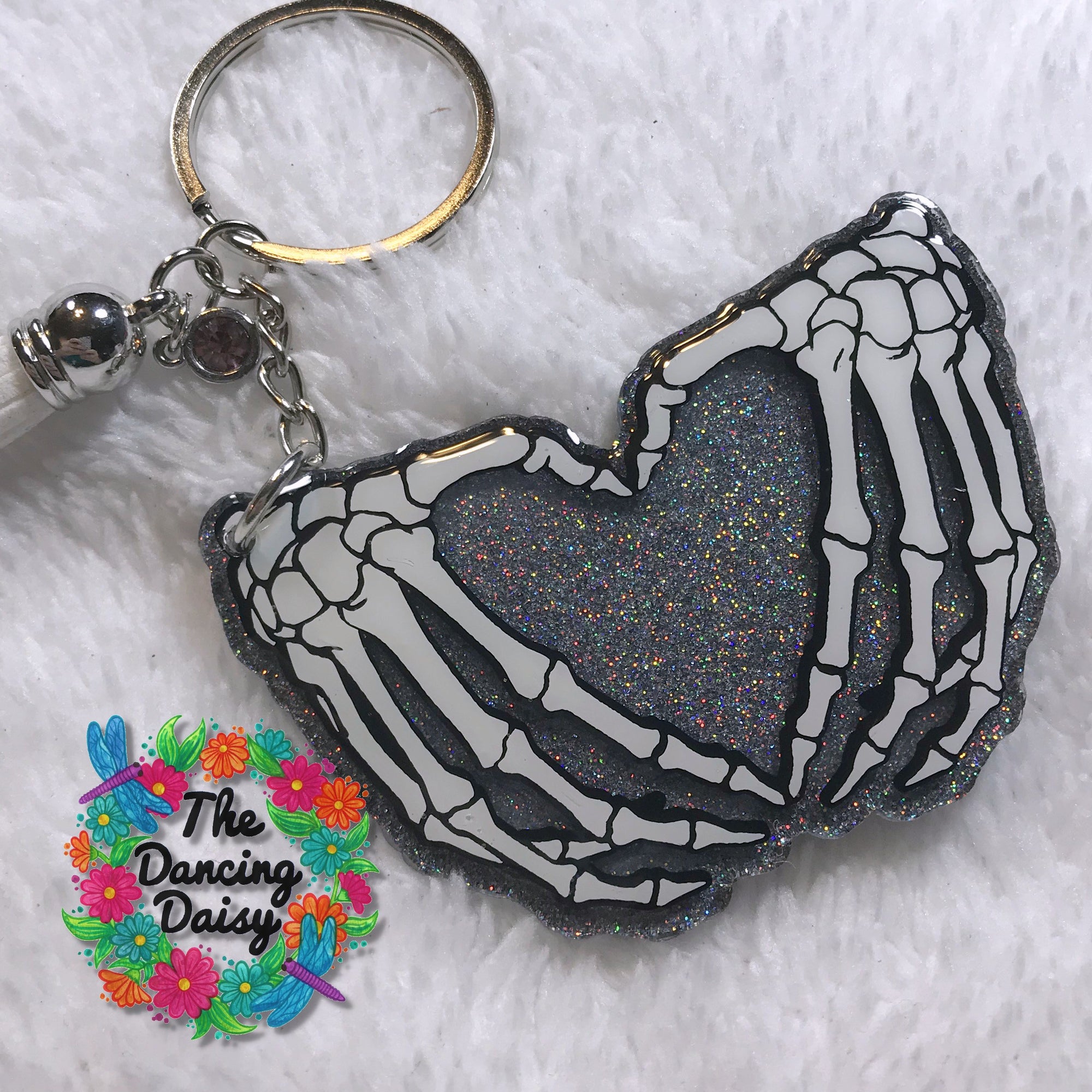 Skeleton Hands Heart Acrylic Blank