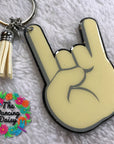 Rock Hand Horns Acrylic Blank