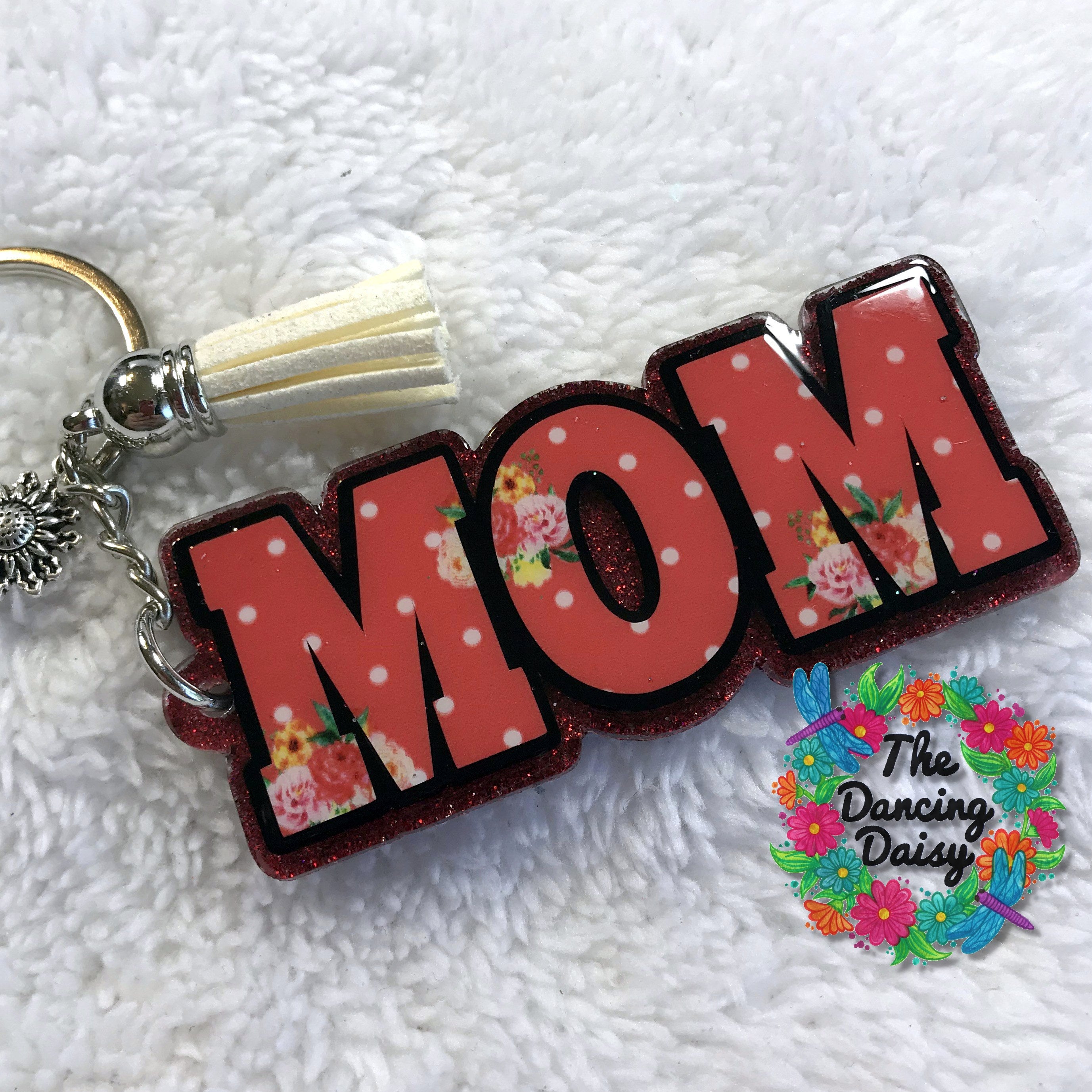 Stephan Baby Acrylic Key Tag - Girl Mom