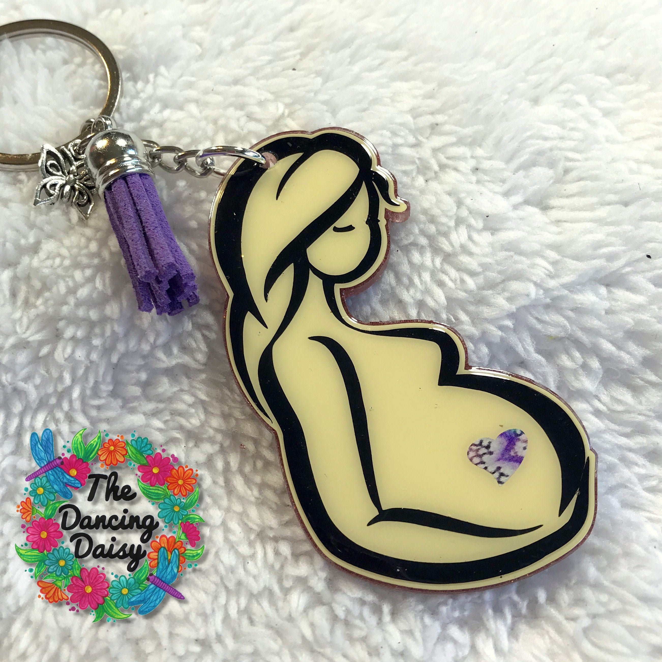 Stephan Baby Acrylic Key Tag - Girl Mom