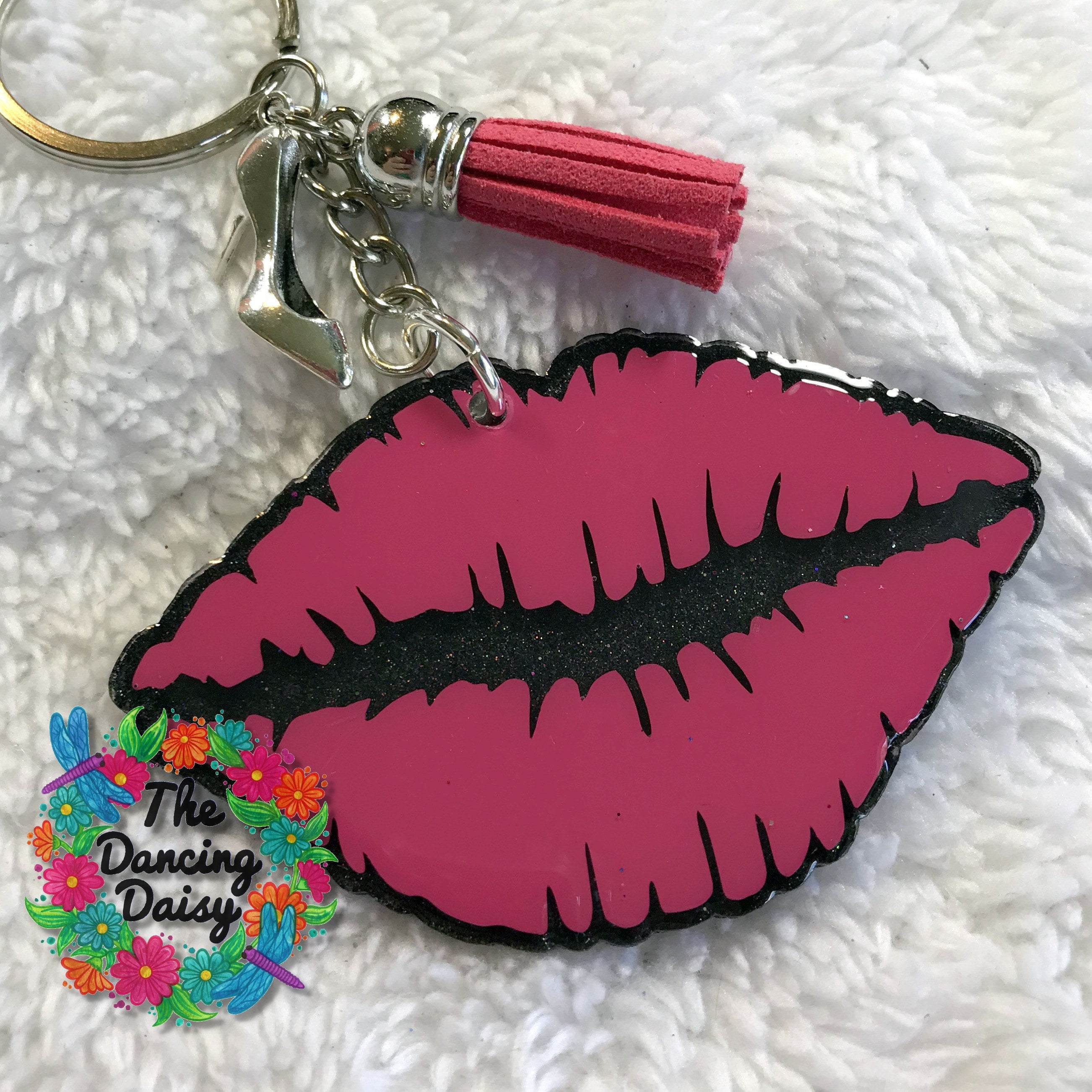 Lips Lipstick Print Acrylic Blanks for Keychains Moxie Vinyls