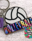 Volleyball Ball Word Acrylic Blank