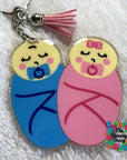 Swaddled Twins Acrylic Blank