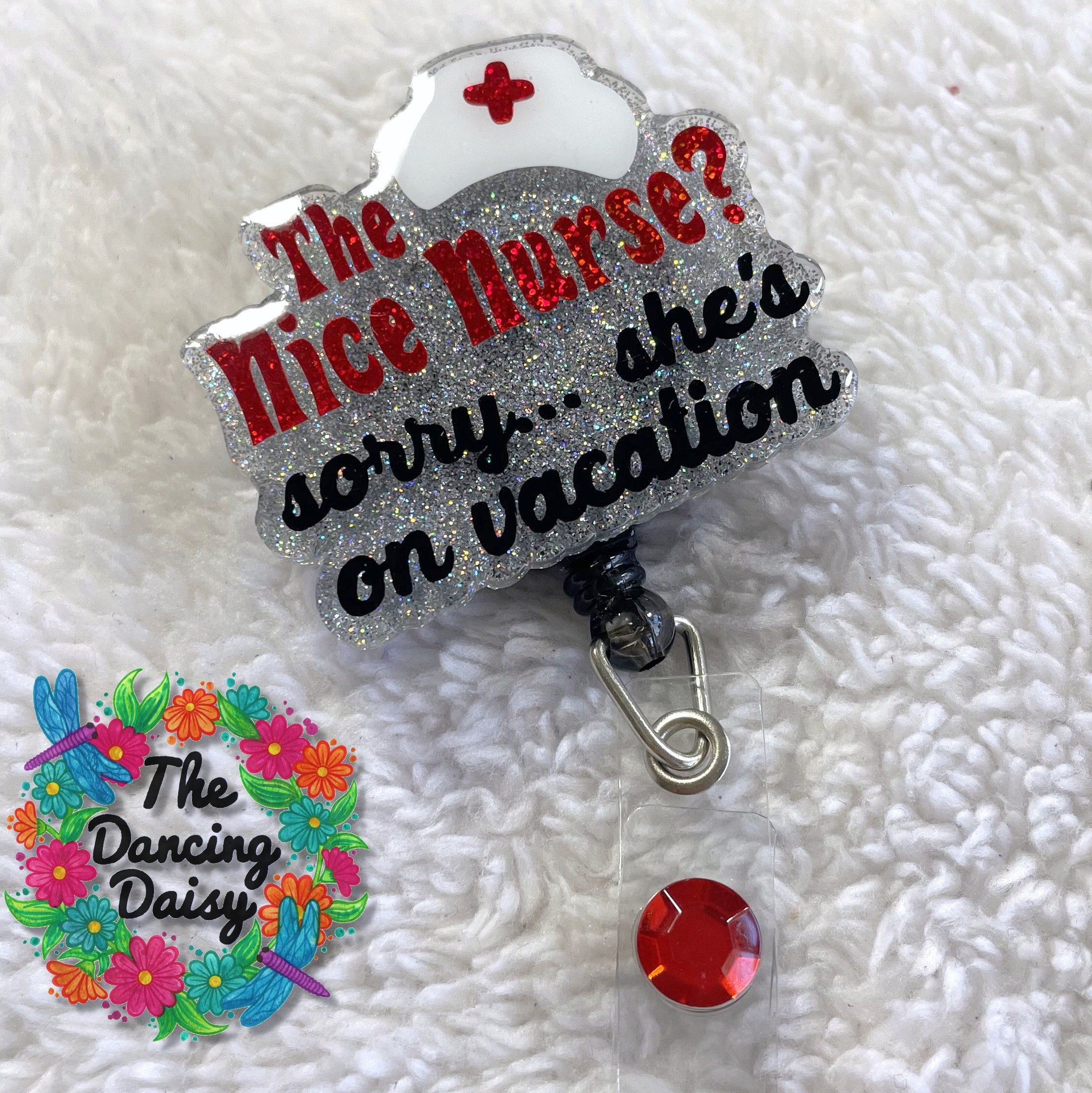 Blessed Nurse - Acrylic Badge Reel Blank and Matching Sticker
