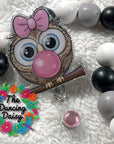Owl Bubblegum Decal & Acrylic Blank COMBO