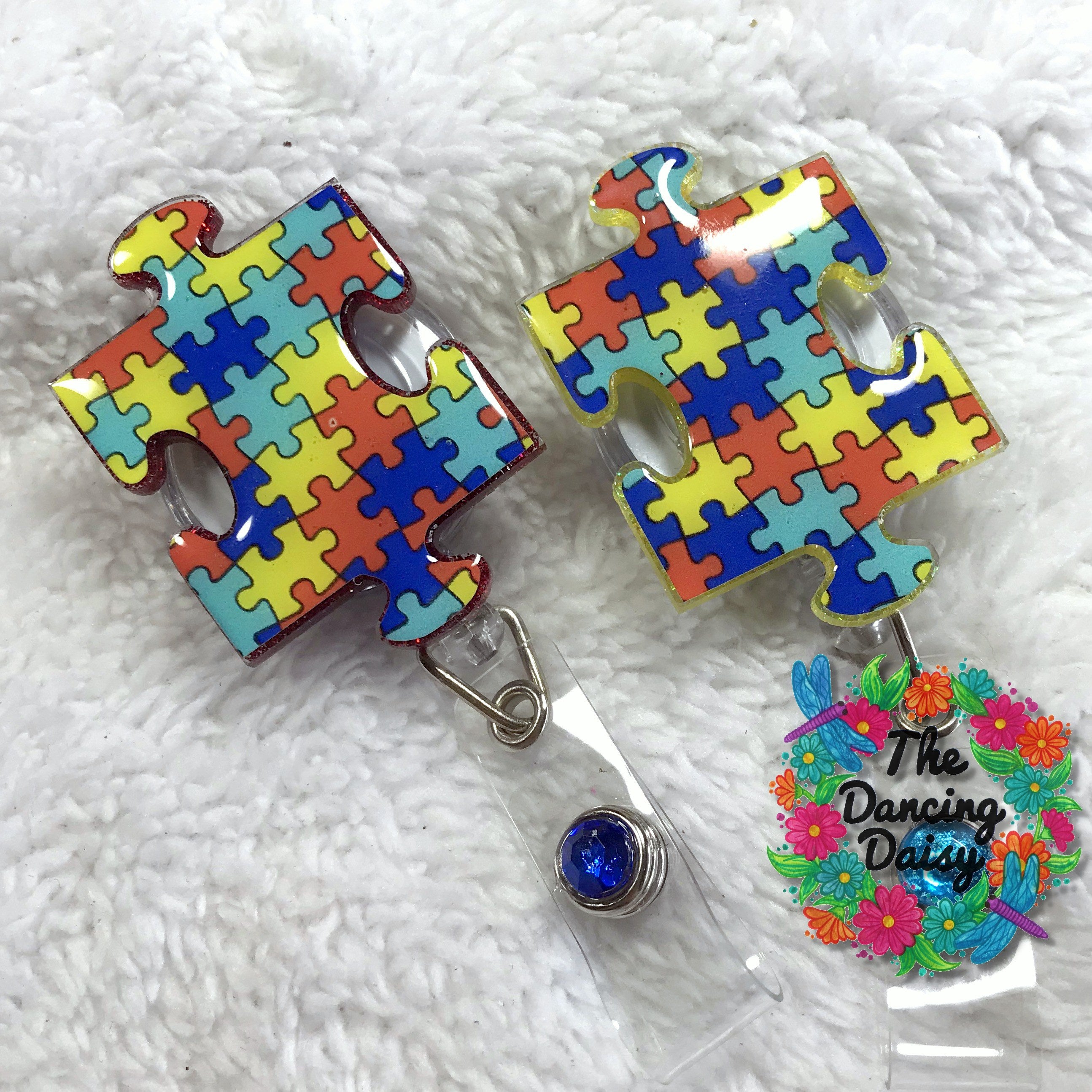 Autism Puzzle Piece Acrylic Block - 5.25 inch