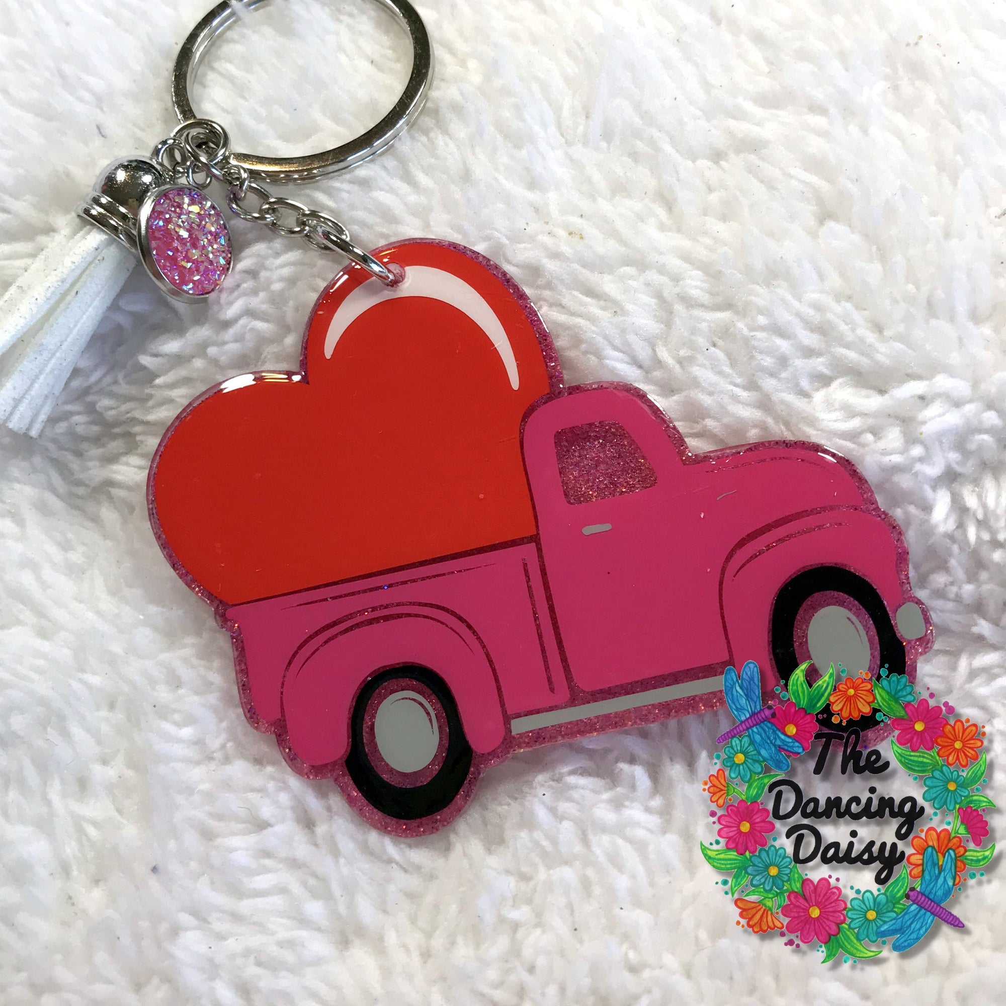 Heart Vintage Truck Acrylic Blank
