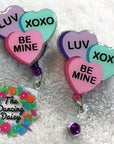 Valentine Candy Hearts Acrylic Blank