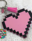 Pixel Heart Acrylic Blank