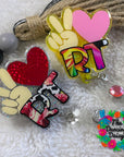 Peace Love RT Badge Reel Blank