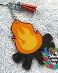 Campfire Keychain Acrylic Blank