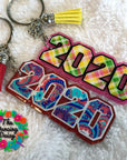 2020 year acrylic key chain blanks