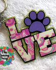 Love Paw Print Acrylic Blank