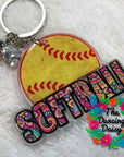 Softball Word Acrylic Blank