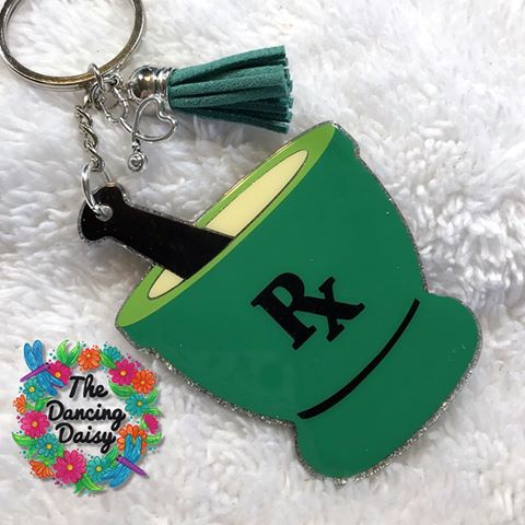 Motar and Pestle, RX Badge Reel, Pharmacy Badge Reel, Pharmacist