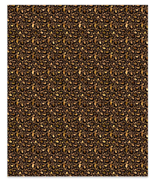 Leopard Print Brown Gold Faux Leather Sheets – Moxie Vinyls