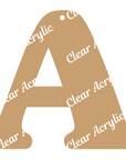 Alphabet Letter A Clear Acrylic