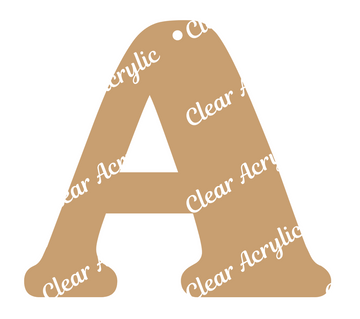 Alphabet Letter A Clear Acrylic
