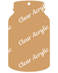 Mason Jar Clear Acrylic Blank for Keychain Ornaments