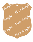 Police Badge Clear Acrylic Blank for Keychain Ornaments