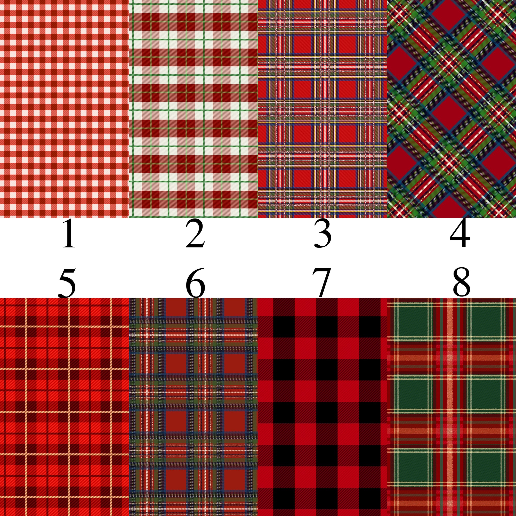 Red Christmas Plaids Vinyl