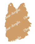 German Shepherd Long Coat Head Acrylic Blank