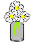 Daisies Mason Jar Acrylic Blank