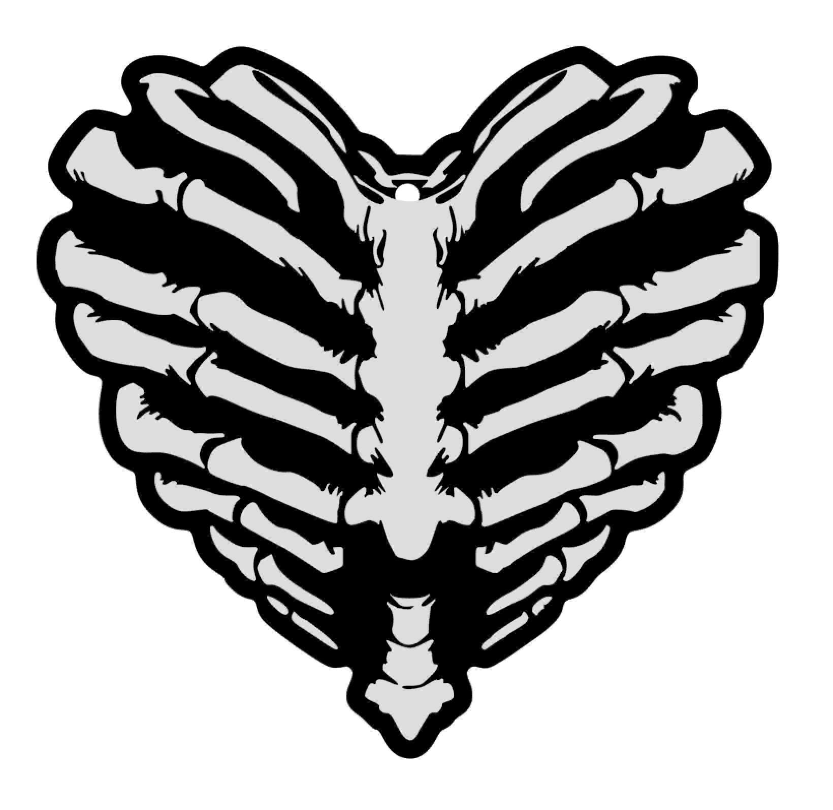 Rib Cage Heart Acrylic Blank