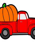 Pumpkin Vintage Truck Acrylic Blank
