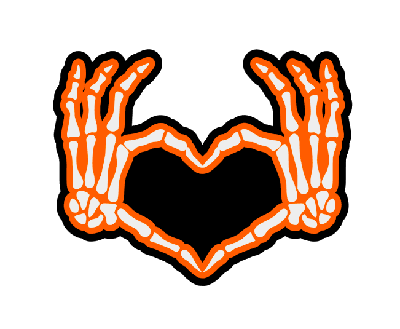 Skelton Heart Hands