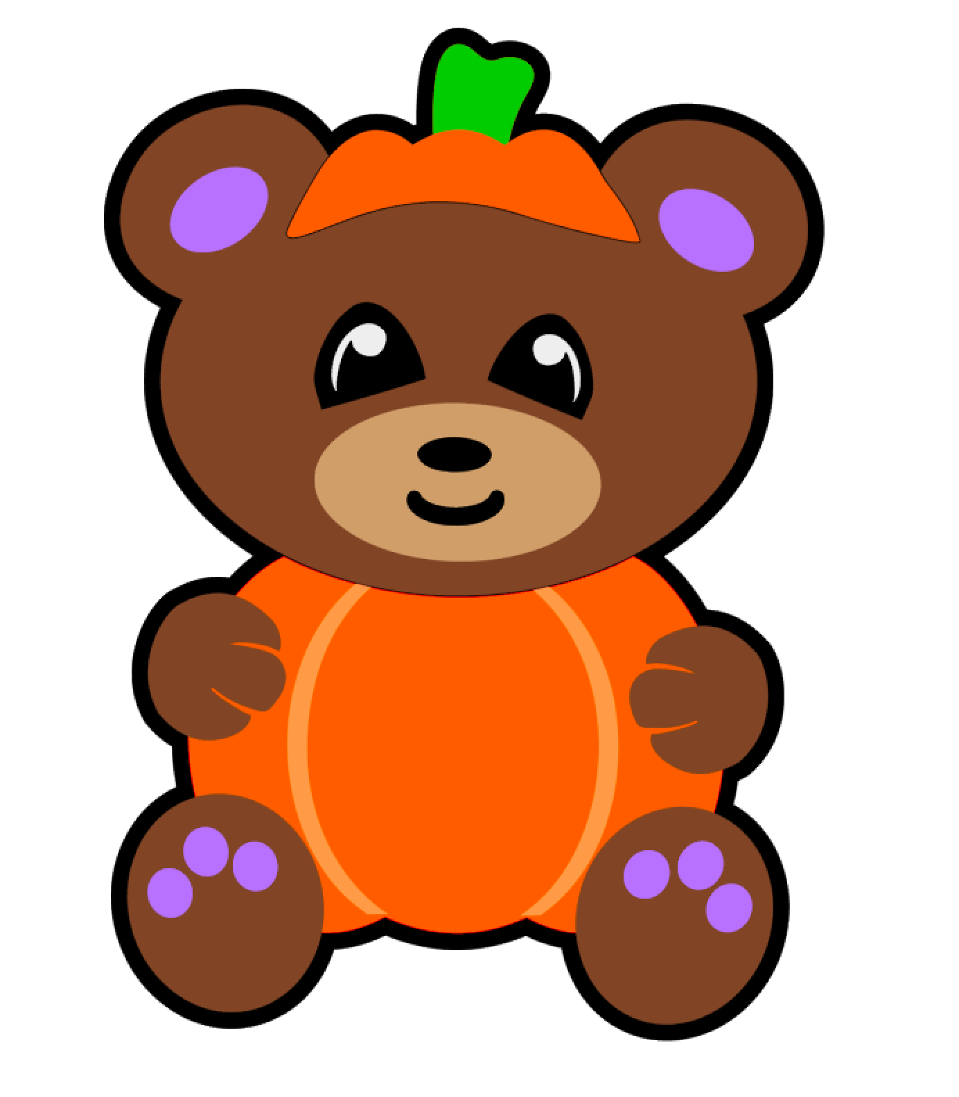 Pumpkin Bear Acrylic Blank