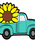 Sunflower Vintage Truck Acrylic Blank