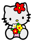 Kitty Flowers Acrylic Blank