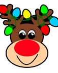 Rudolph with Lights Acrylic Blank