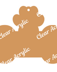 Dog Bone Paw Acrylic Ornament Blanks