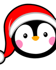 Penguin Face Santa Hat Acrylic Blank