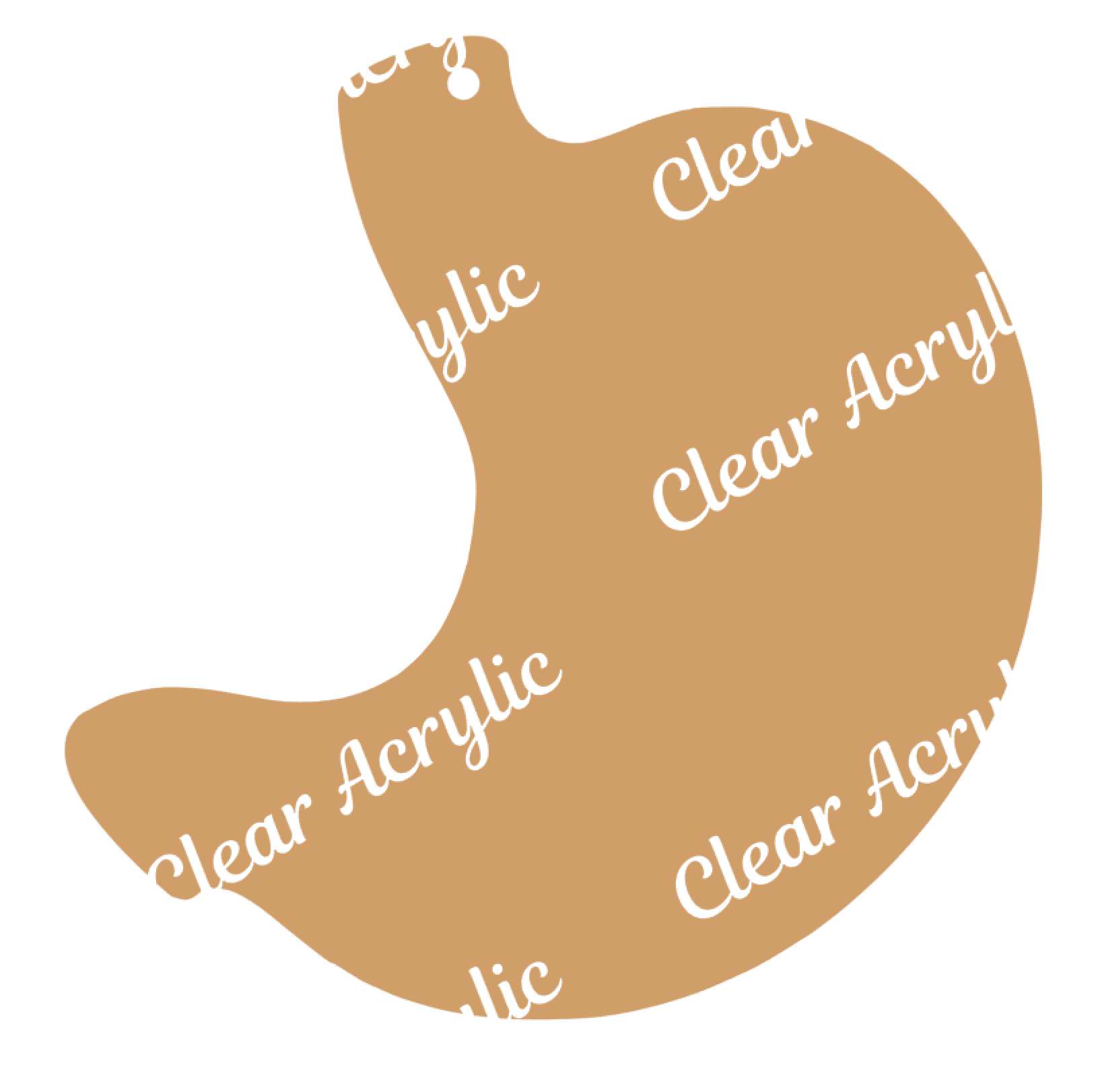 Kidney Acrylic Blank – Moxie Vinyls