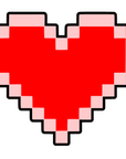 Pixel Heart Acrylic Blank